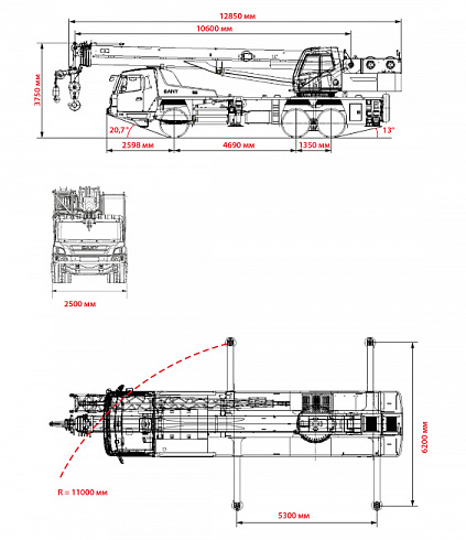 Автокран STC800