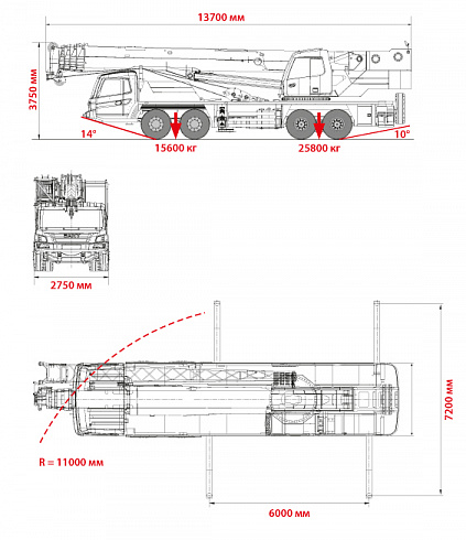Автокран STC500